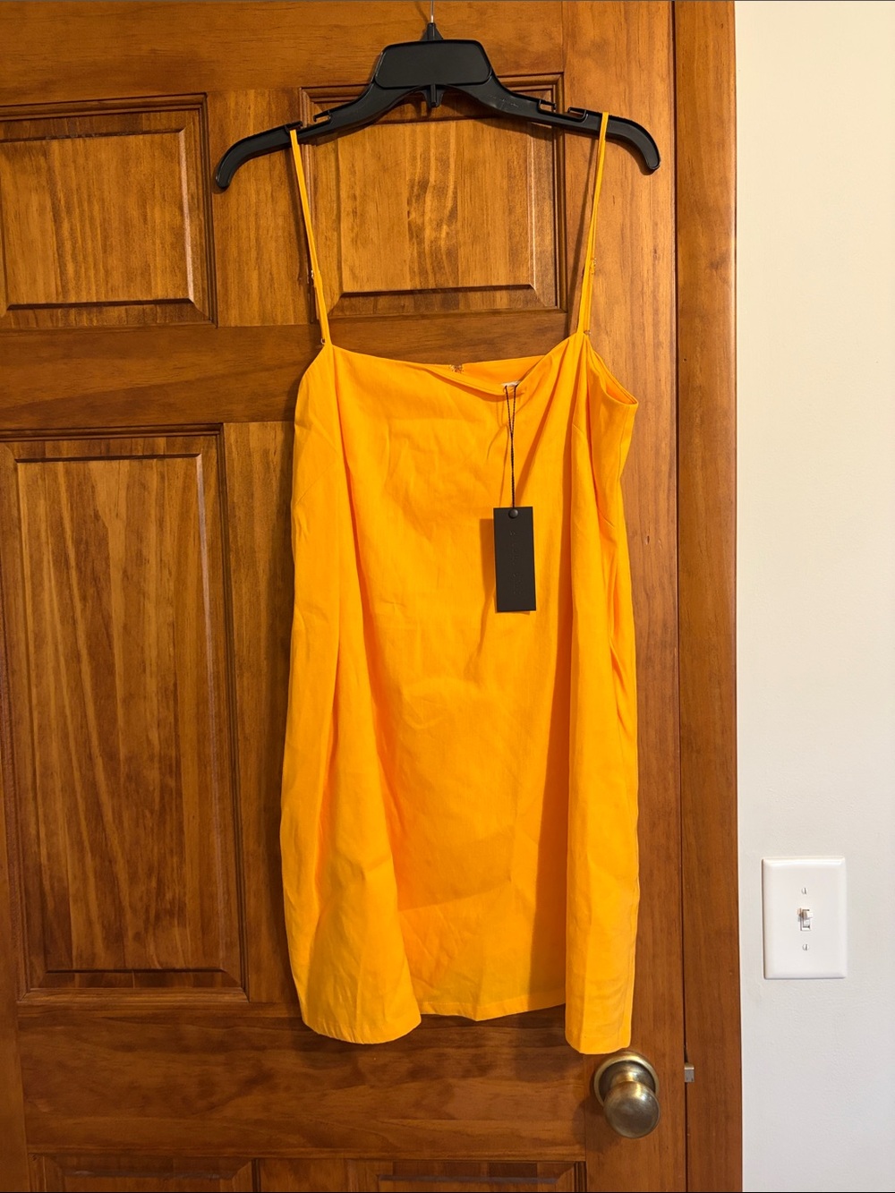 Gianni Bini Bright orange/Yellow Spaghetti-Strap Mini Dress